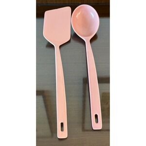 MCM Rubbermaid Pink Melamine 604/602 Alco Serving Spoon & Spatula